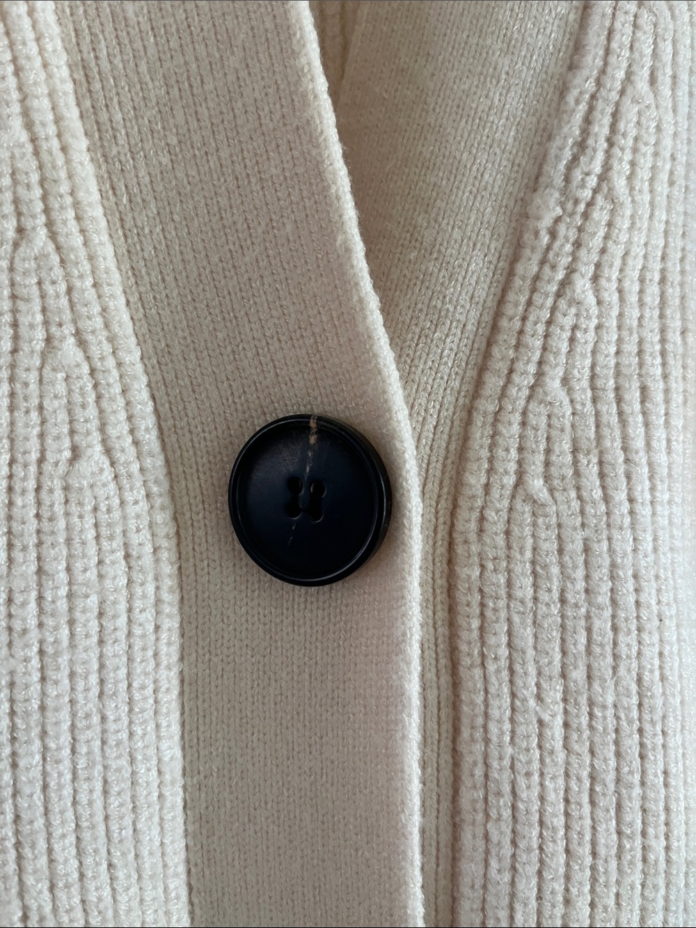 TRUTH by Republic Cream Ribbed Button Cardigan with Front Pockets Size Small - Picture 4 of 8